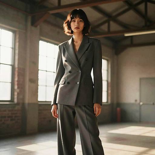 Ear-Length Bob in Industrial Editorial