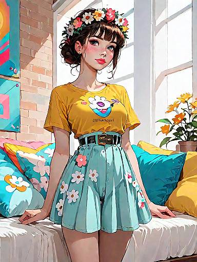 Playful Summer Style with Floral Accents