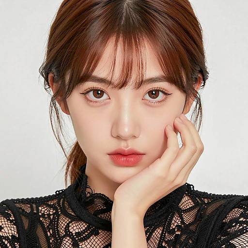 Close-Up Portrait of a Young Woman