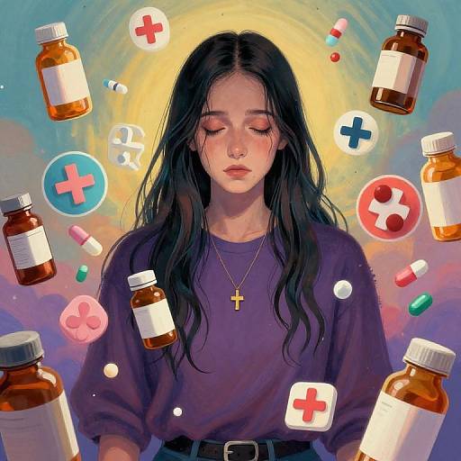 Hypochondriac Surreal Medical Illustration