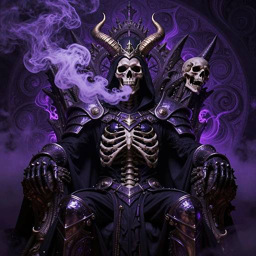 Edgy Male Villain in Purple Smoke