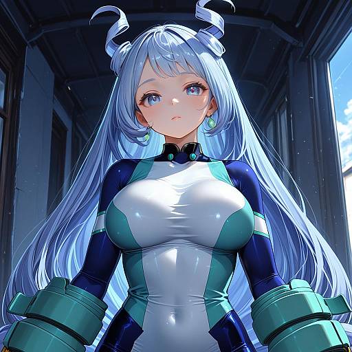 Illustration of Hadou nejire, boku no hero academia in the style of Akasaai