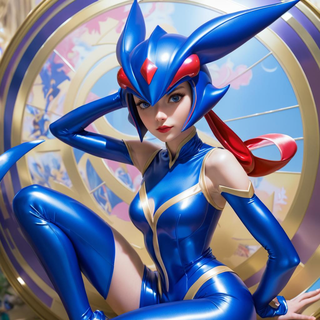 Ultra-Detailed Humanized Greninja Art