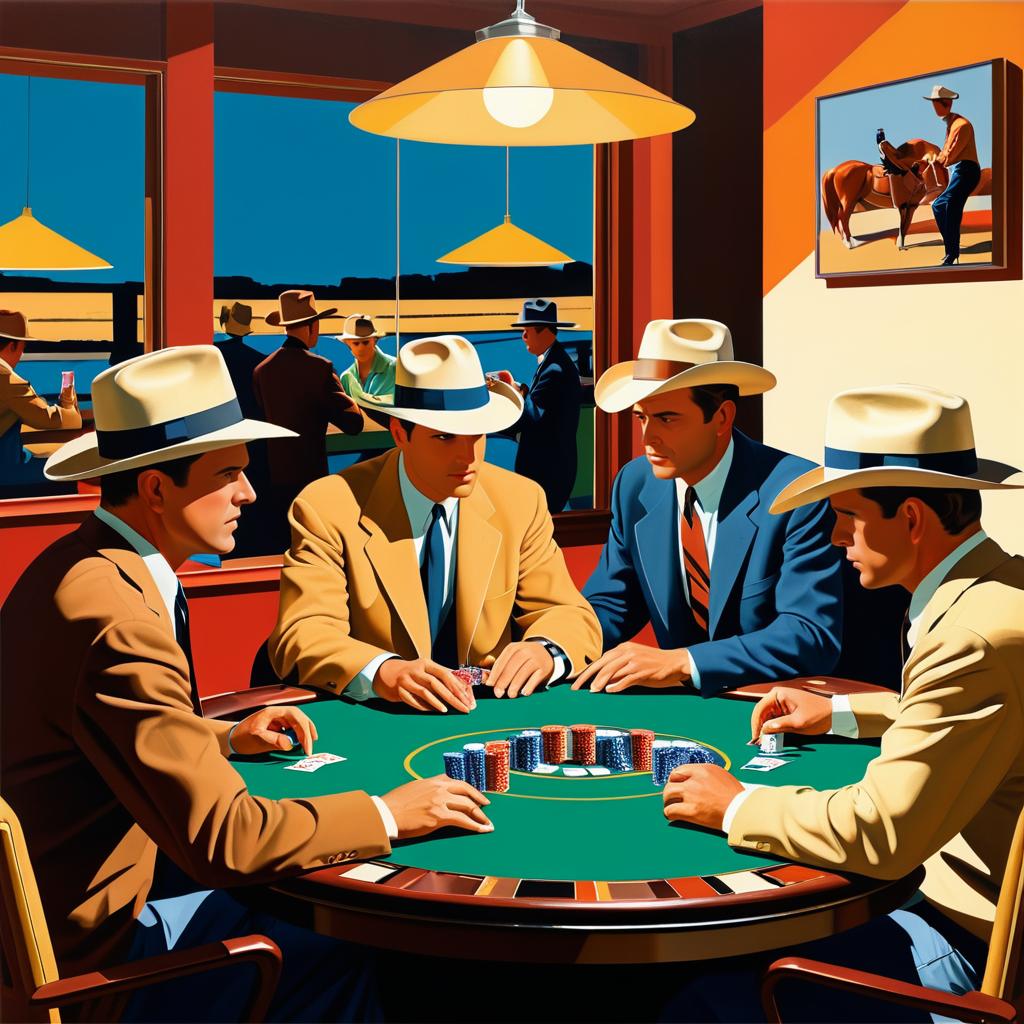 Contemporary Cowboys Playing Poker