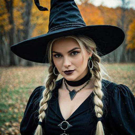 Blonde Witch Costume with Jewelry and Hat