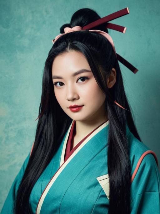 Woman in Nezuko Kamado Cosplay Costume
