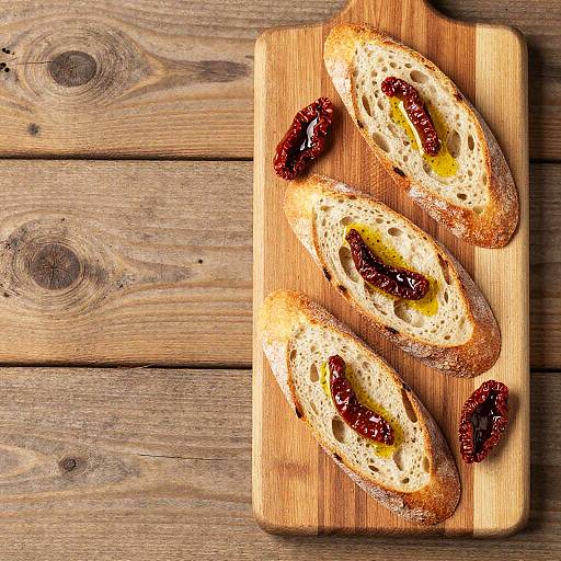 Top-Down Rustic Baguette Arrangement