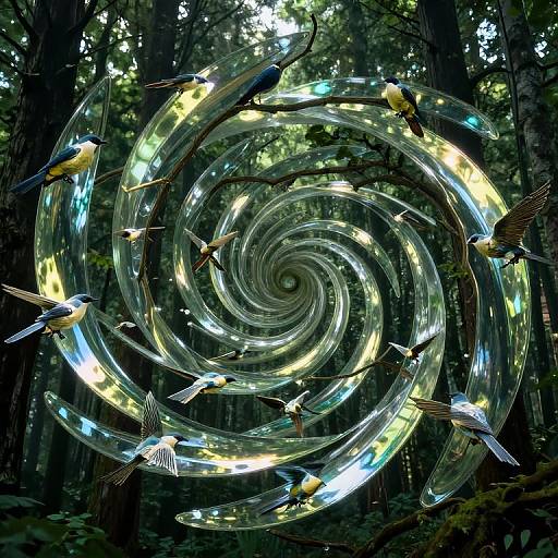 Infinite Reflections in Liquid Light Forest