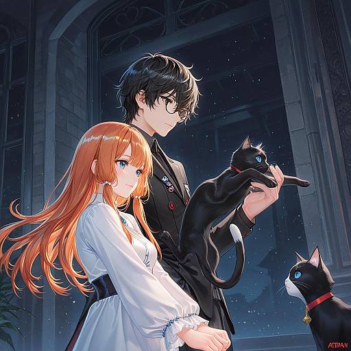 Illustration of Morgana (persona 5), persona in the style of Atdan