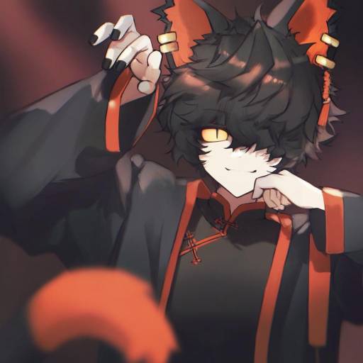 Illustration of Aak (arknights), arknights in the style of Wata (attaka towel)