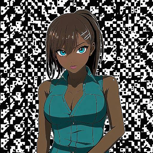 Illustration of Asahina aoi, danganronpa (series) in the style of Nekono matatabi