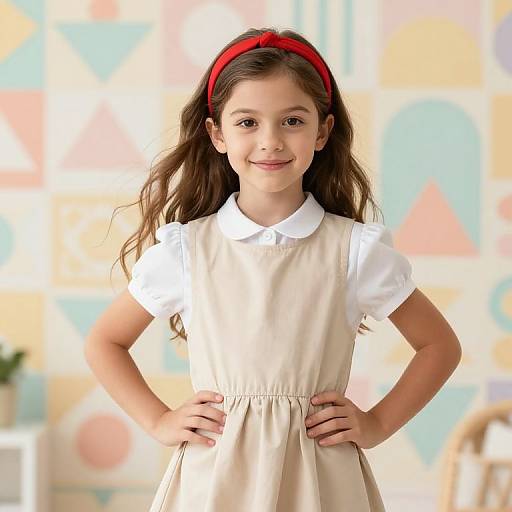 Confident Girl Against Vibrant Wall