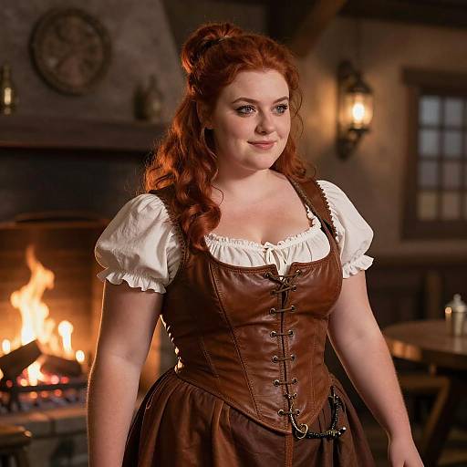 Charming Tavern Wench Portrait in Detail