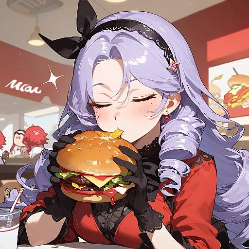 Aesthetic Virtual YouTuber with Burgers
