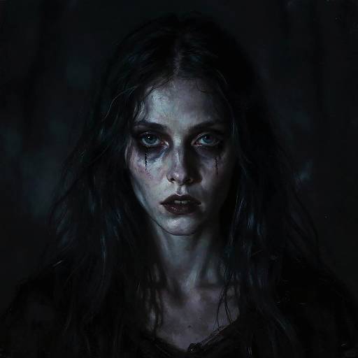 Eerie Portrait of a Mysterious Witch