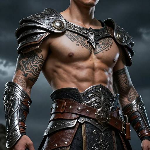 Heroic Short Torso Male in Fantasy Armor
