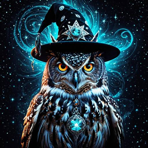 Magical Owl Wizard Portrait
