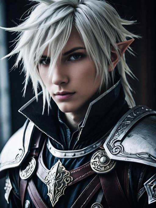Man in Final Fantasy Inspired Fantasy Armor Costume