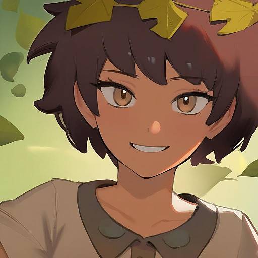 Illustration of Anne boonchuy, amphibia in the style of Liduke