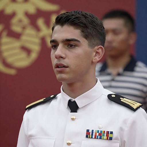 Young Man in Military Uniform Portrait