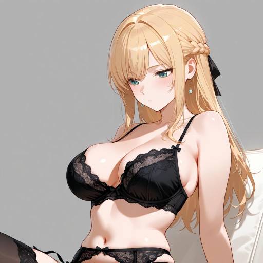 Elegant Young Lady in Sophisticated Lingerie Elegant Young Lady in Sophisticated Lingerie