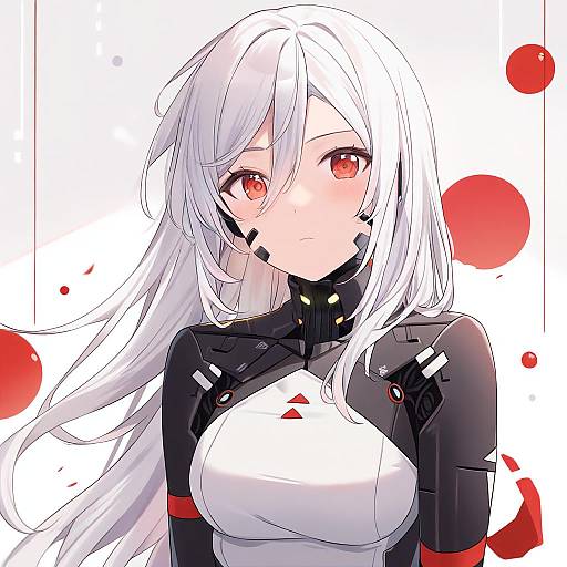 Illustration of Ariane yeong, signalis in the style of Hitsukuya