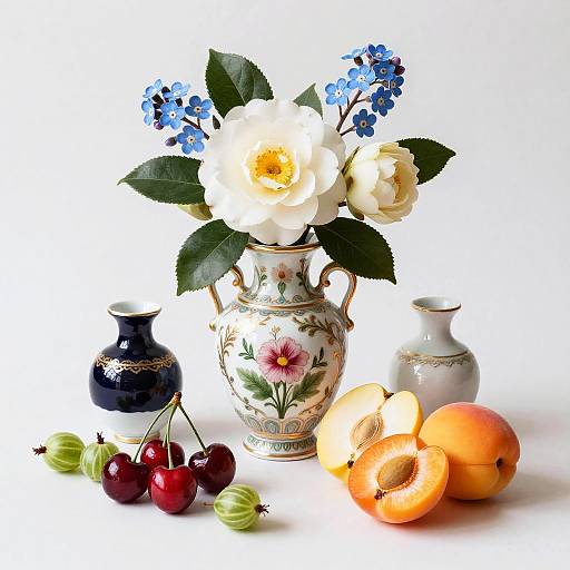 Victorian Botanical Still Life Illustration