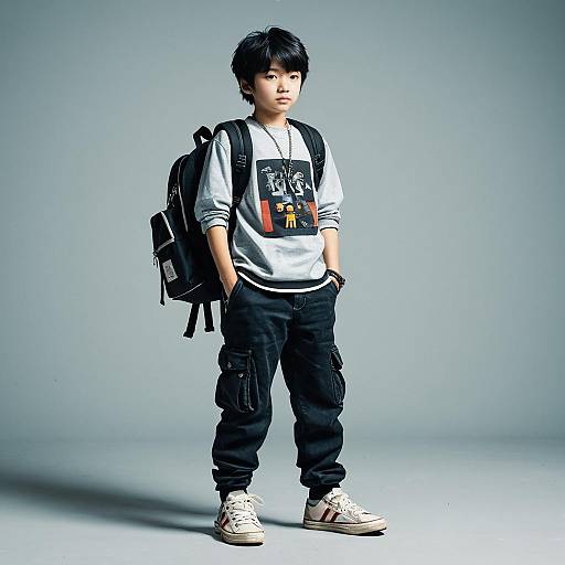 Realistic Male Character Casual Streetwear Outfit