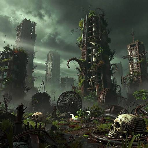 Post-Apocalyptic Beksiński Landscape