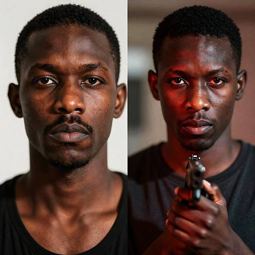 Contrasting Portrait of Two Men