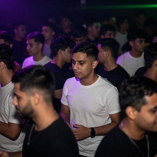 Energetic Nightclub Scene with Neon Lights