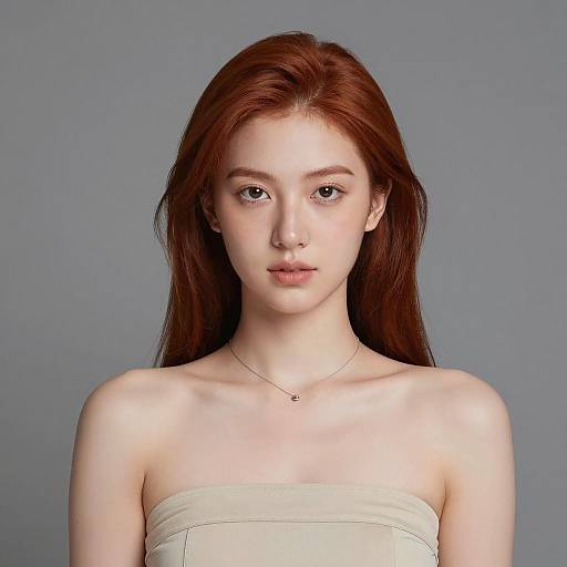 Portrait of Young Woman with Red Hair