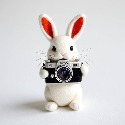 San-X Collectible Mini Felt Bunny Photographer