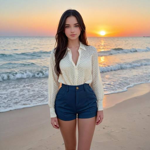 Elegant Seaside Style at Sunset