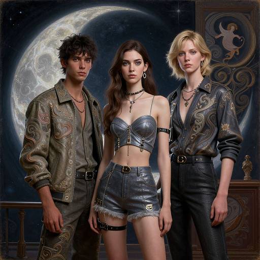 3D Fashion Models Under Moon Rays