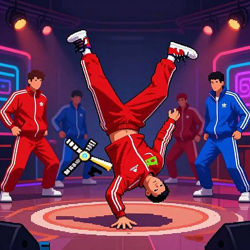 Pixel Art Buzz Lightyear Breakdancing