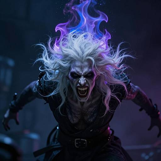 Angry Ghost with Fiery Aura