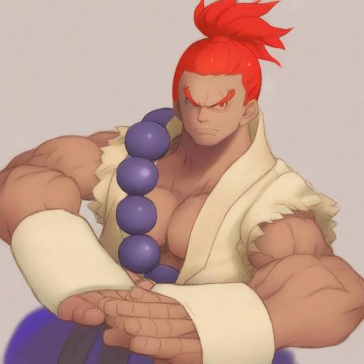 Illustration of Akuma (street fighter), street fighter in the style of Ryo (tg290)