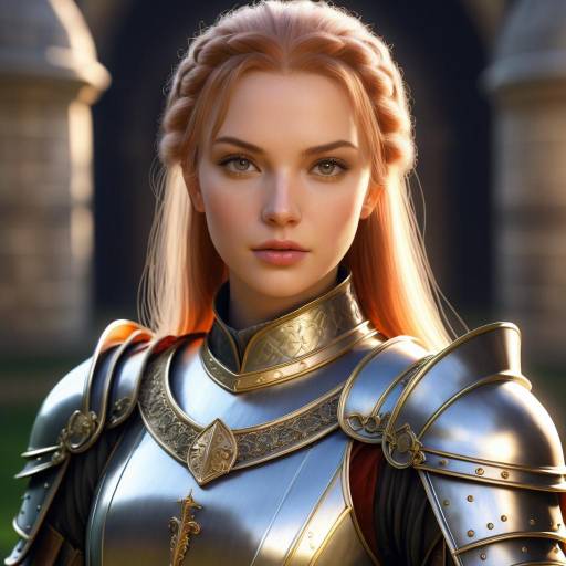 Noble Female Knight in Medieval Armor
