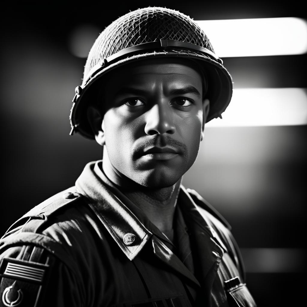 Cinematic Portrait of a Brave Soldier