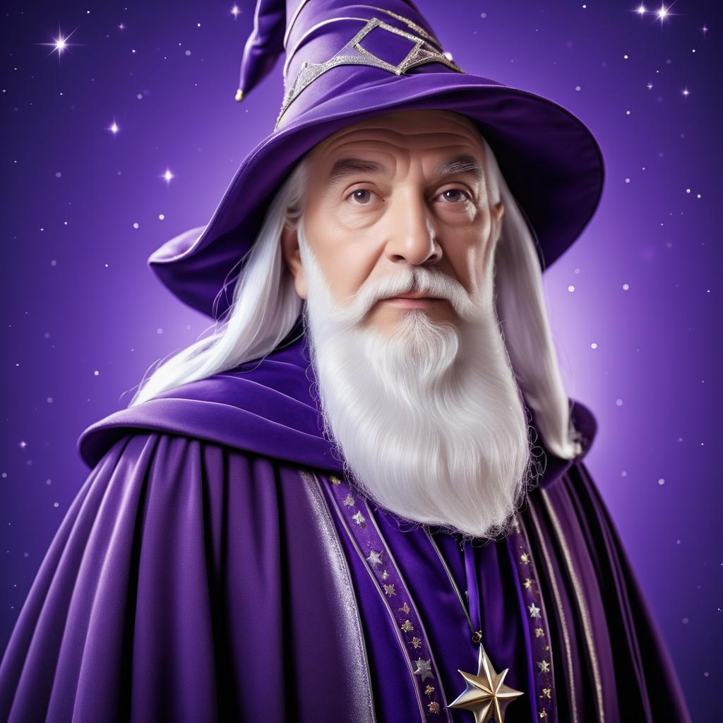 Elderly Male Wizard Portrait in Detail