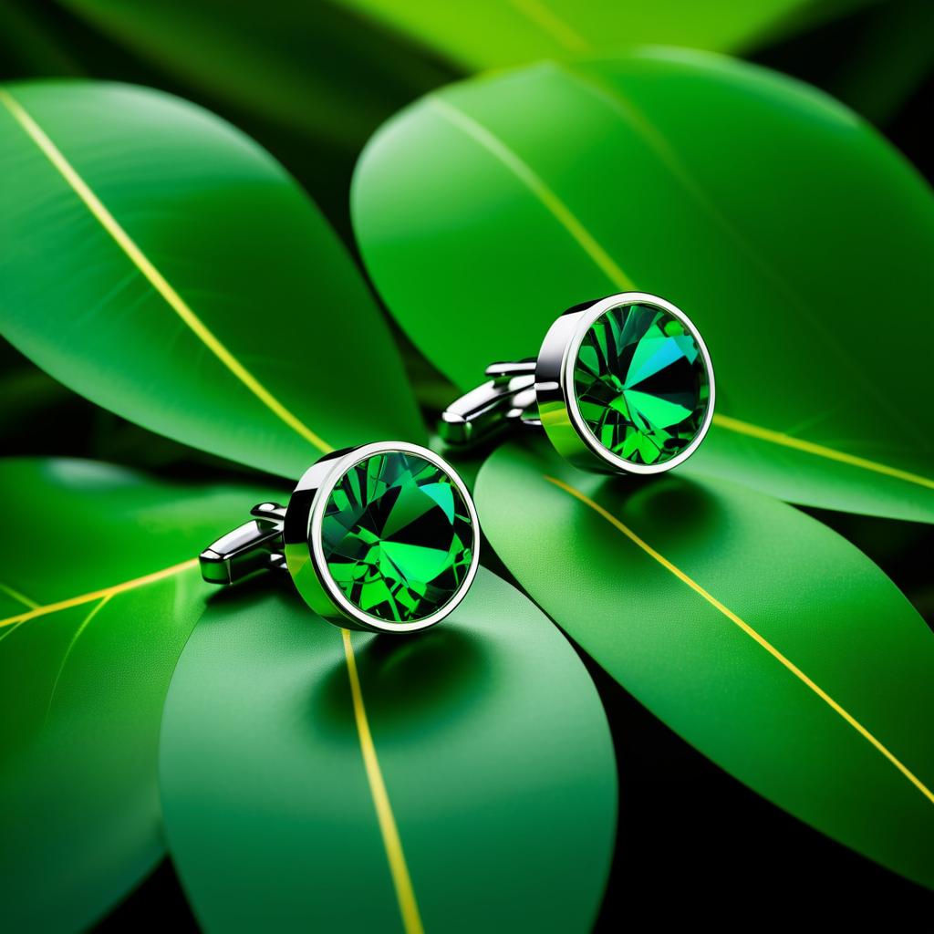 Luxury Cufflinks with Vivid Jewel Detail