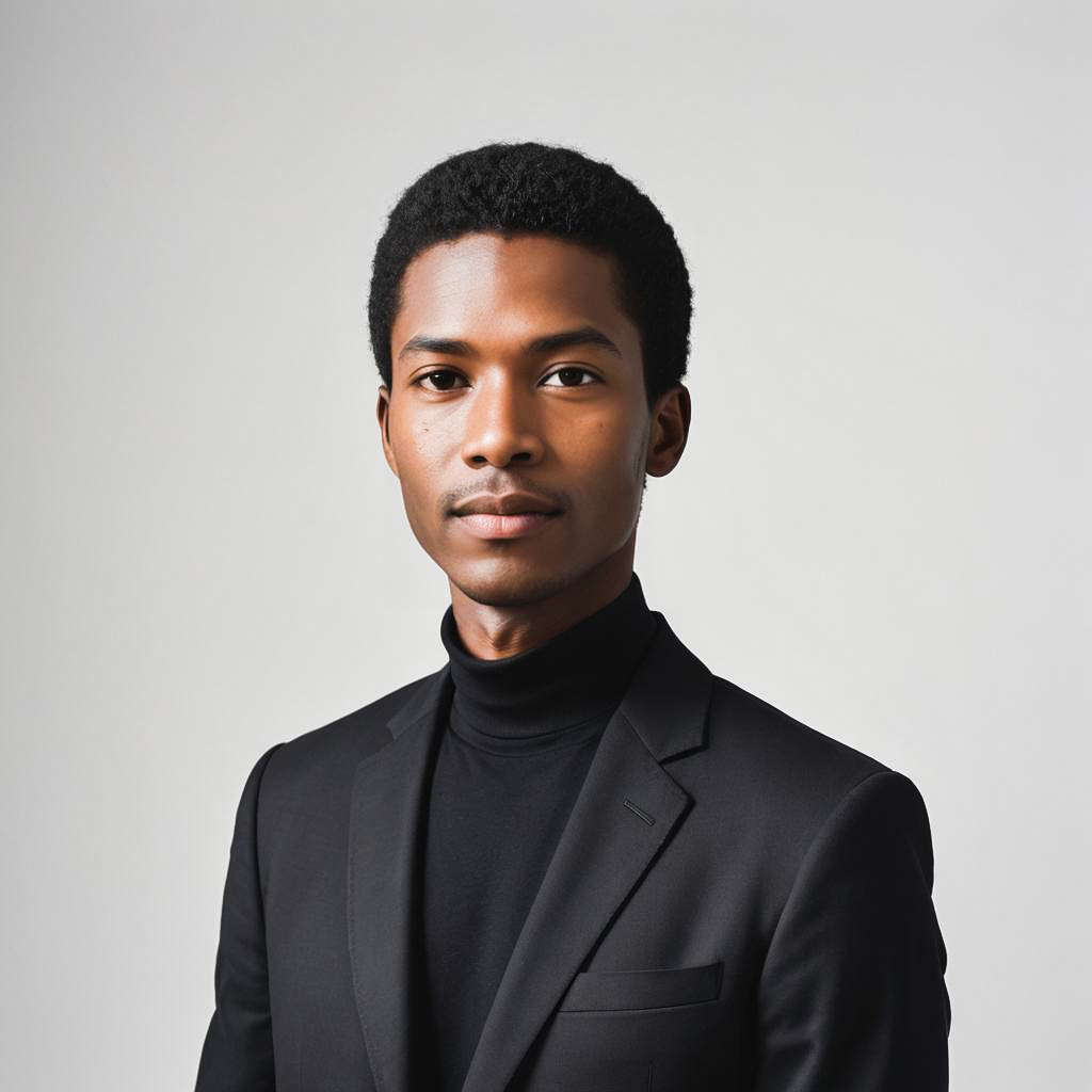 Elegant Studio Portrait of a Confident Man