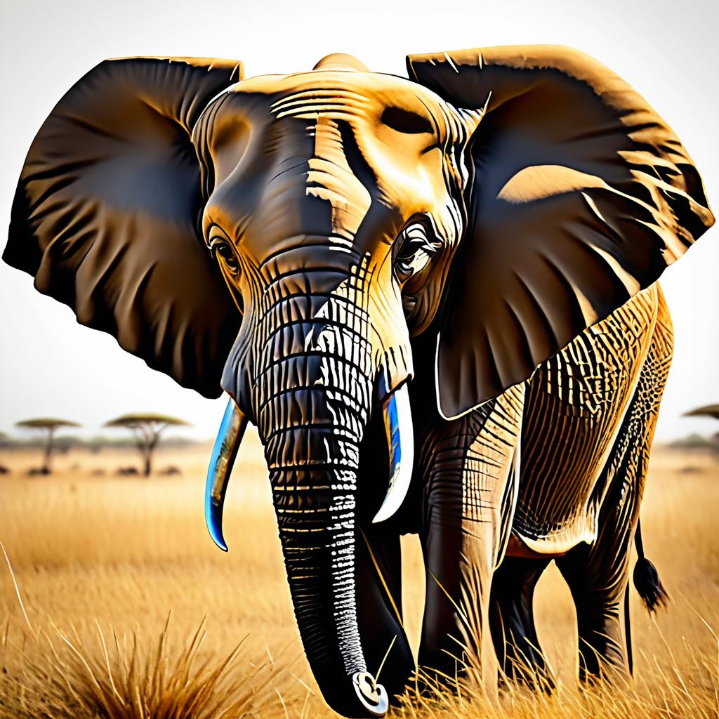 Majestic African Elephant Portrait