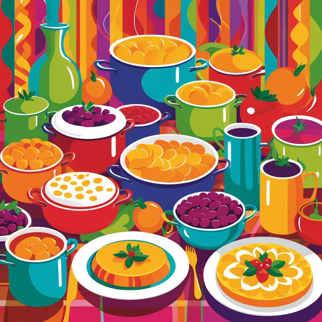 Vibrant Art Celebrating Holiday Gatherings