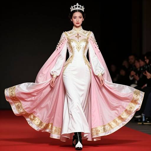 Regal Queen in Ornate Dress