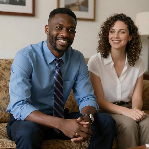 Warm Portrait of Smiling Couple