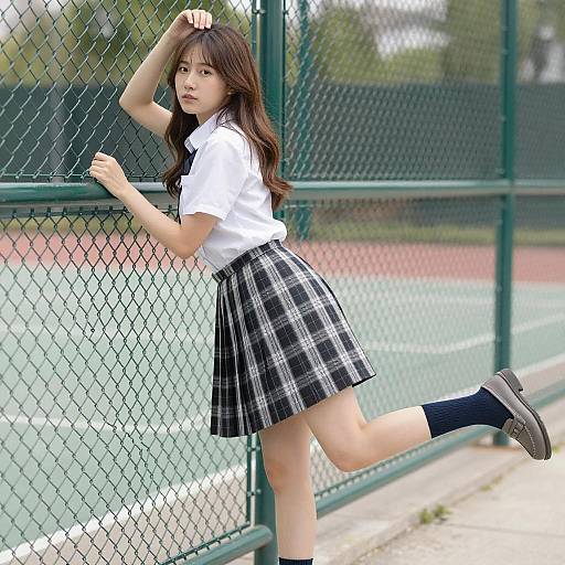 Casual Portrait of Asian Woman Outdoors