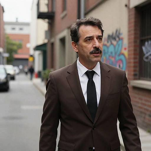 Urban Stroll: A Middle-Aged Man's Portrait