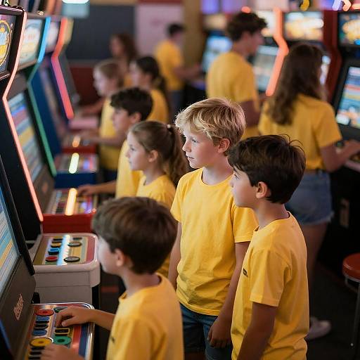 Children Playing at Arcade